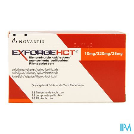 Exforge Hct 10mg/320mg/25mg Comp Pell 98 2