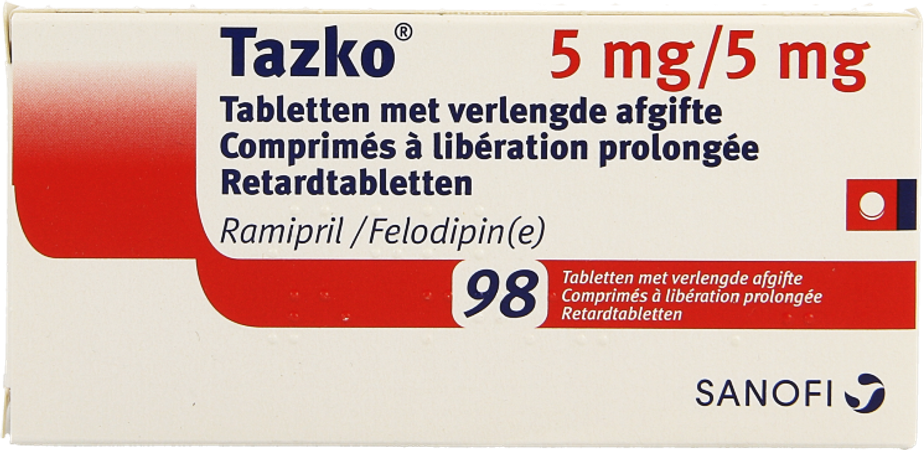 Tazko 5mg/5mg Impexeco Verl.afg. Comp Blist.98 Pip 2