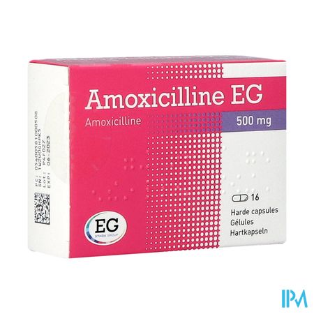 Amoxicilline EG Caps 16 X 500 Mg