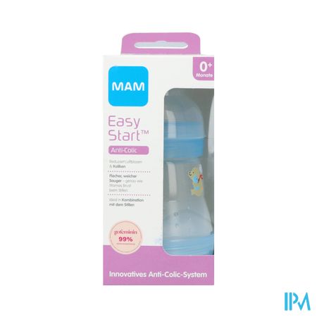 Mam Zuigfles Easy Start A/colic Jongen 160ml 2
