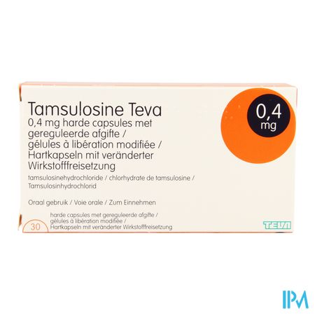 Tamsulosine Teva 0,4mg Gereg.afgifte Caps 30 Pip 1
