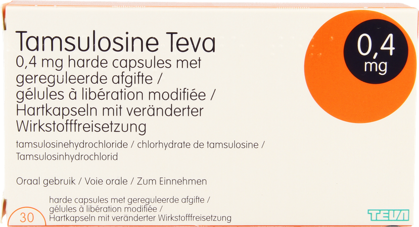 Tamsulosine Teva 0,4mg Lib.modif. Caps 30 Pip 1