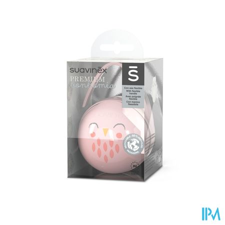 Suavinex Bonhomia Duo Soother Holder Owl Pink