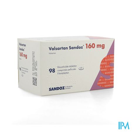 Valsartan Sandoz 160mg Filmomh Tabl 98 X 160mg