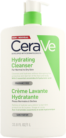 Cerave Hydraterende Reinigingscreme Pompfl 1l 3