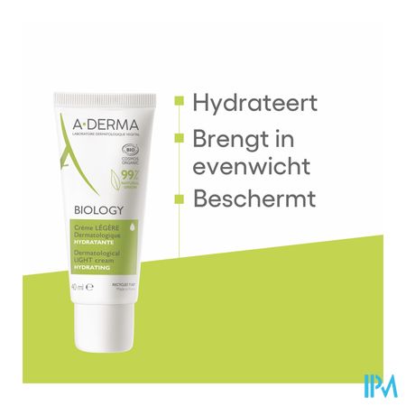 Aderma Biology Lichte Creme Dermatolog. 40ml 16
