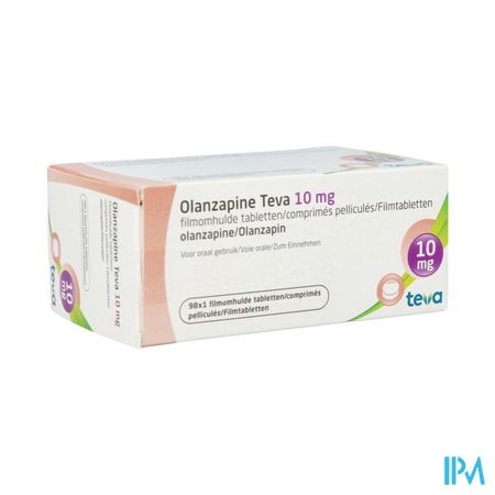 Olanzapine Teva 10mg Filmomh Tabl 98 X 10,0mg