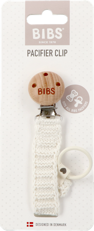 Bibs Fopspeenketting Knitted Ivory 1