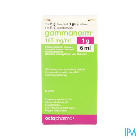Gammanorm 165mg/ml Octapharma Opl Inj 6ml 1