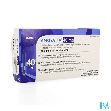 Amgevita 40mg Opl Inj 50mg/ml Voorgevulde Pen 2