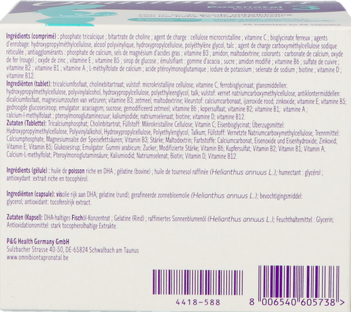 Omnibionta Postnatal 3 Borstv.8wek Tabl 56+caps 56 12