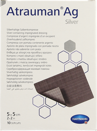 Atrauman Ag 5x5cm St. 10 P/s 1