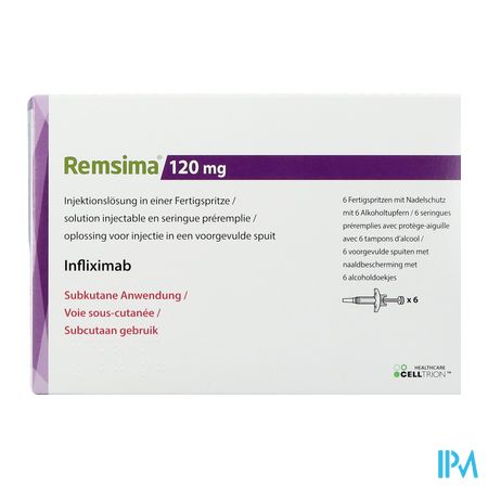 Remsima 120mg Opl Inj Voorgev.spuit 6 + 6 Alc Pad 1