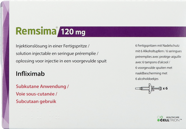 Remsima 120mg Sol Inj Seringue Prer. 6 + 6 Alc Pad 1