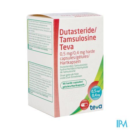 Dutasteride Tamsulosine Teva 0,5mg/0,4mg Caps 90