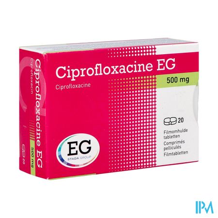 Ciprofloxacine EG 500Mg Comp 20X500Mg