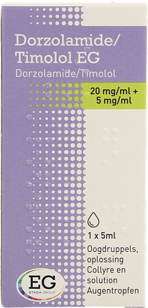 Dorzolamide/Timolol EG 20Mg+5Mg/Ml Collyre 1X5Ml 1