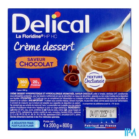 Delical Creme Dessert La Floridine Chocolat 4x200g 3
