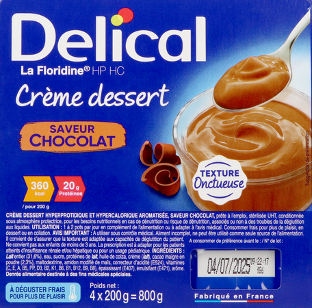 Delical Creme Dessert La Floridine Chocolad.4x200g 3
