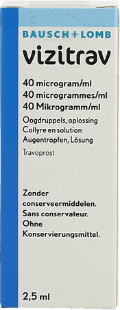 Vizitrav 40mcg/ml Oogdruppels Opl Fl 1 X 2,5ml 1