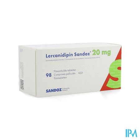 Lercanidipin Sandoz 20mg Comp 98 X 20mg