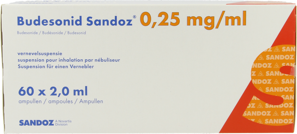Budesonid Sandoz 0,25mg/ml Susp Neb Amp 60 3