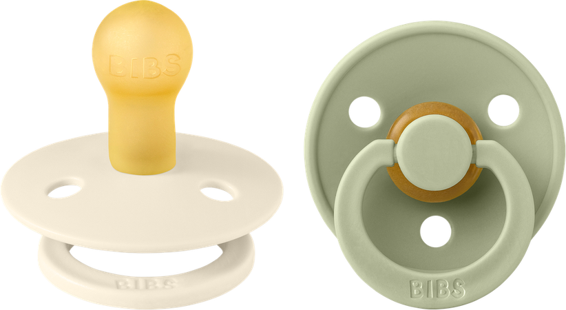 Bibs 1 Sucette Duo Sage Ivory 2