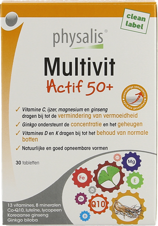 Physalis Multivit Actif 50+ Comp 30 3
