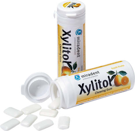 Miradent Kauwgom Xylitol Fruit Z/suiker 30 3