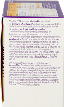 Omnibionta Pronatal 1kinderwens Zwang.12wek Tabl84 6