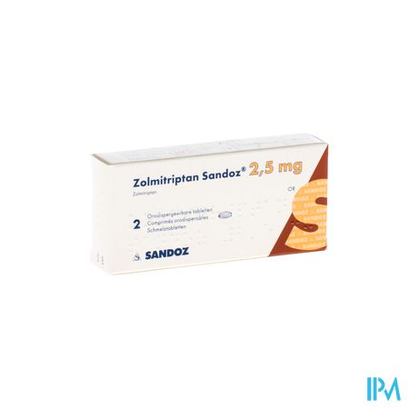 Zolmitriptan Sandoz 2,5mg Comp Orodisp 2