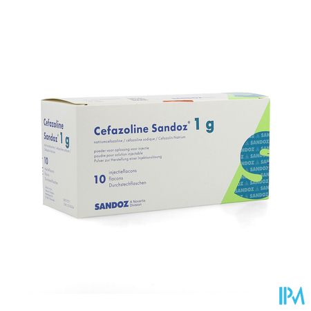 Cefazoline Sandoz 1g Pulv Sol Inj 10 Fl X 1g