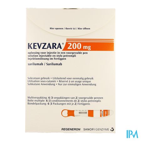 Kevzara 200mg Sol Inj Stylo Prer. Verre 3x2x1,14ml 1