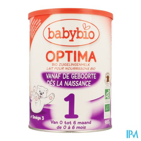 Babybio Optima 1 Lait Nouris.bio Bifidus 0-6m 900g 1
