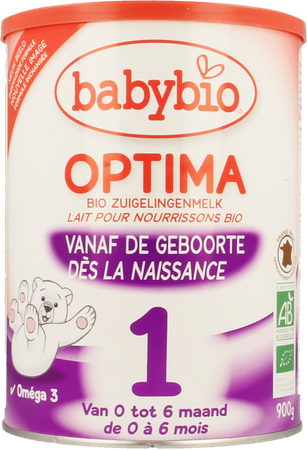 Babybio Optima 1 Zuigel.melk Bio Bifidus 0-6m 900g 1