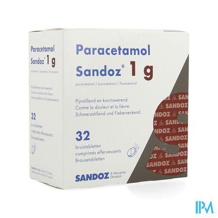 Paracetamol 1g Sandoz Bruistabletten 32