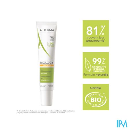 Aderma Biology Soin Dermatologique Nutritif 40ml 9
