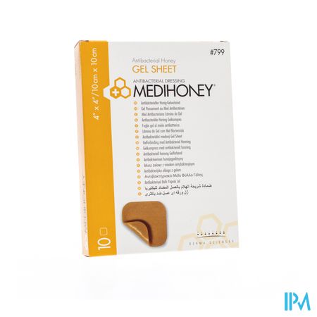 Medihoney Gelverband A/bact. Honing 10x10cm 10