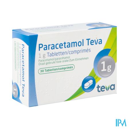 Paracetamol Teva 1g Comp 30 X 1g Blister