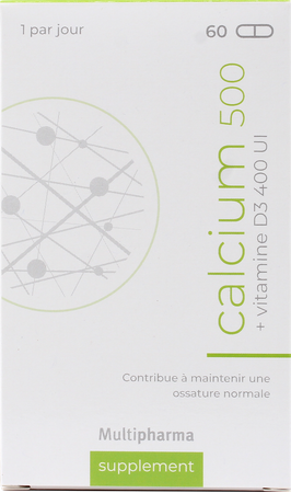 Multipharma Calcium D3 500mg/400ui Caps 60 1