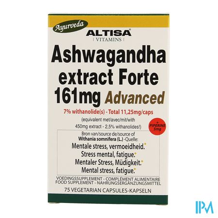 Altisa Ashwagandha Forte 161mg Advanced Caps 75 1
