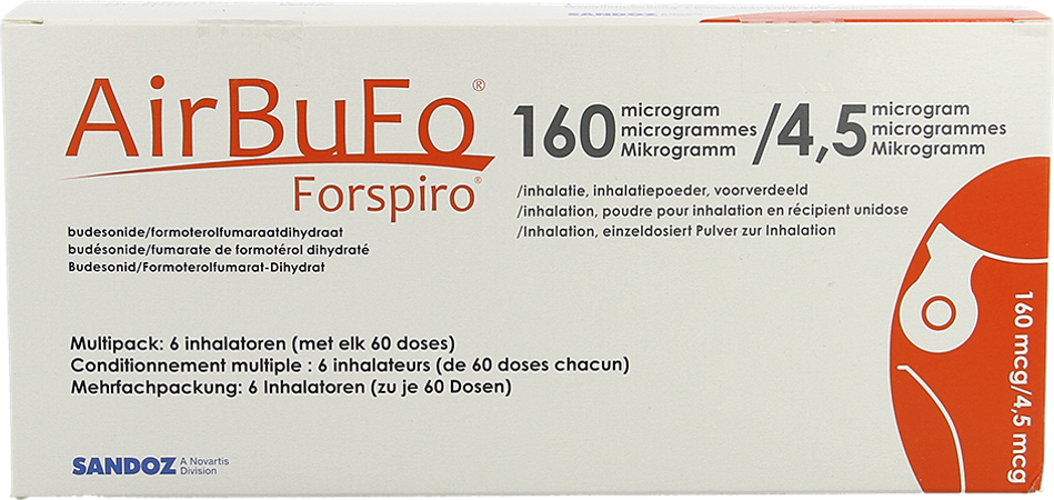 Airbufo Forspiro 160mcg/4,5mcg Inhal. 6 X 60dosis 2