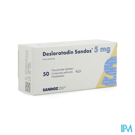 Desloratadine Sandoz 5mg Filmomh Tabl 50 X 5mg