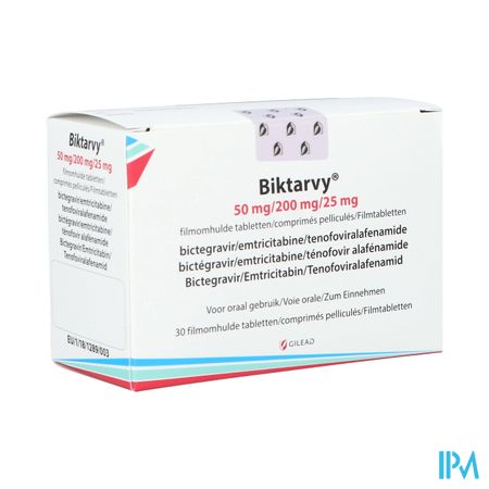 Biktarvy 50mg/200mg/25mg Comp Pell 30 Blister