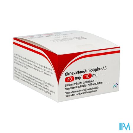 Olmesartan Amlodipine Ab 40/10mg Filmomh Tabl 98