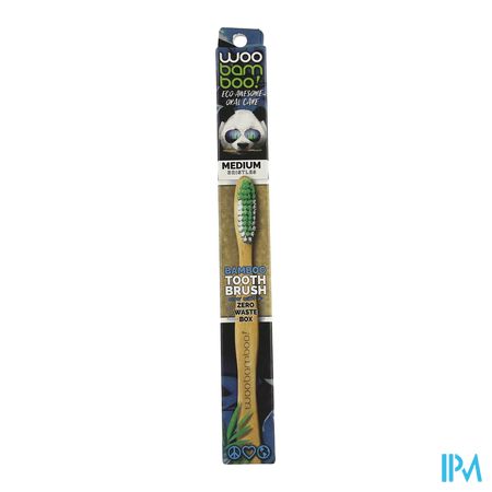 Woobamboo Tandenborstel Bio.afbreekbaar Volw. Med. 1