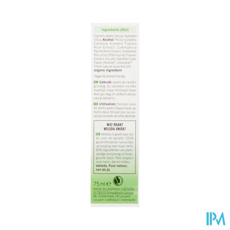 Weleda Dentifrice Vegetal Tube 75ml 3