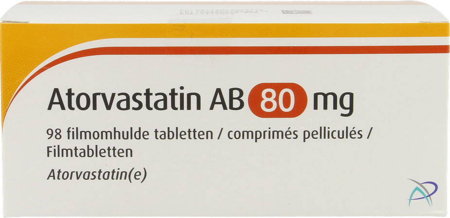 Atorvastatin Ab 80mg Film.tabl 98 Pvc/pe/pvdc/alu 1