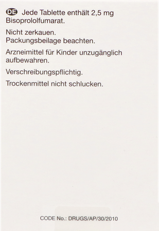 Bisoprolol Viatris 2,5mg Fl Filmomh Tabl 100 7