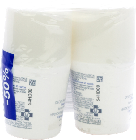 Vichy Deo Gev. H-geepileerd Roller 48u Duo 2x50ml 1